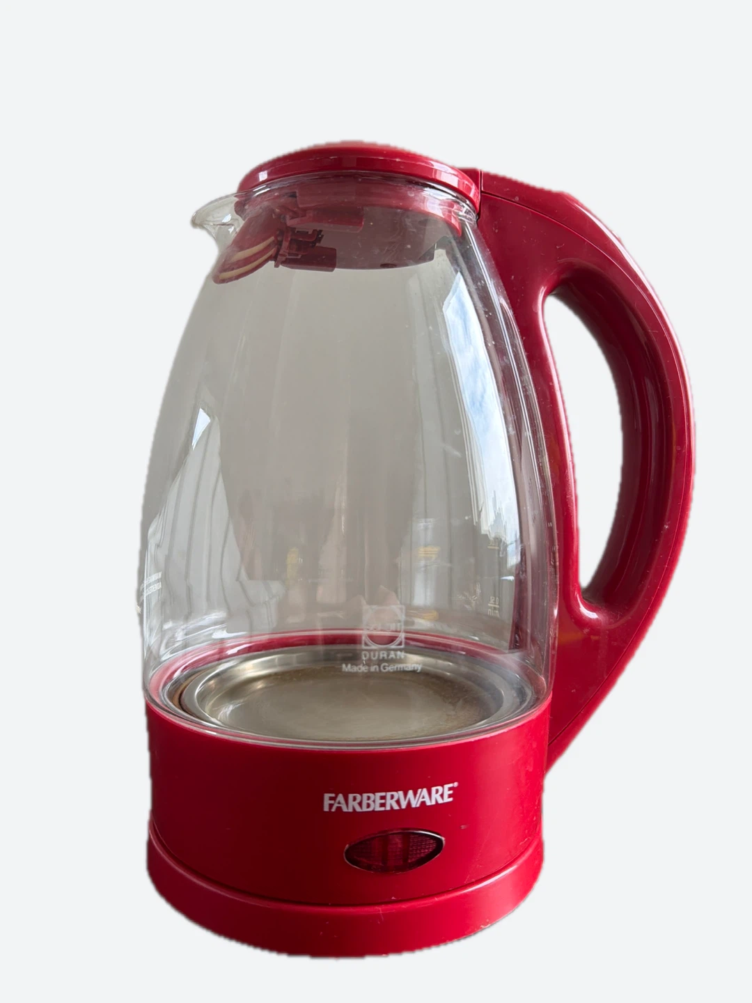 FARBERWARE Red Glass Electric Cordless Kettle - photo 2