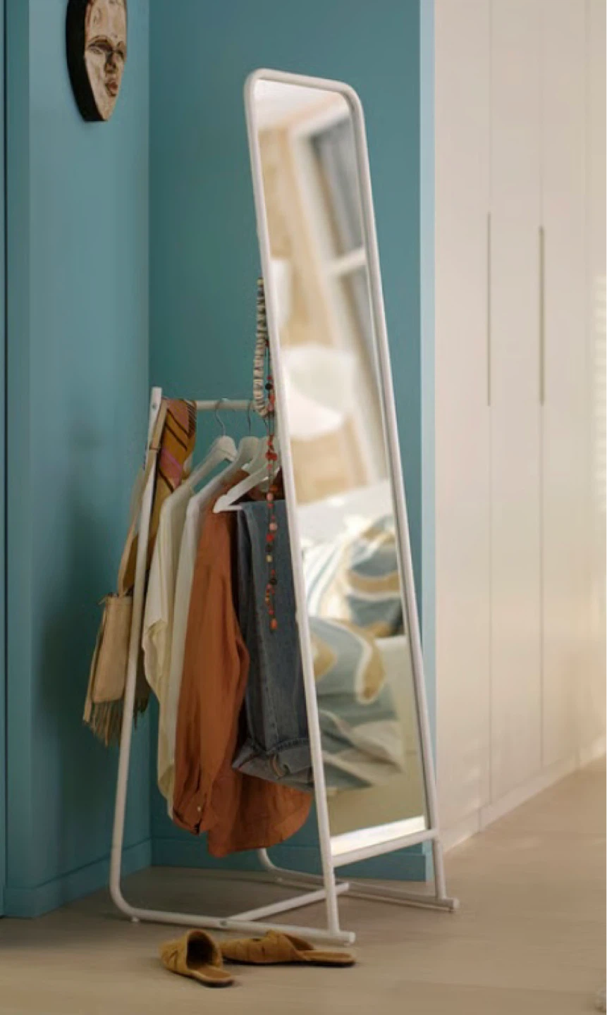 Full Length Mirror with Storage Rack - photo 3