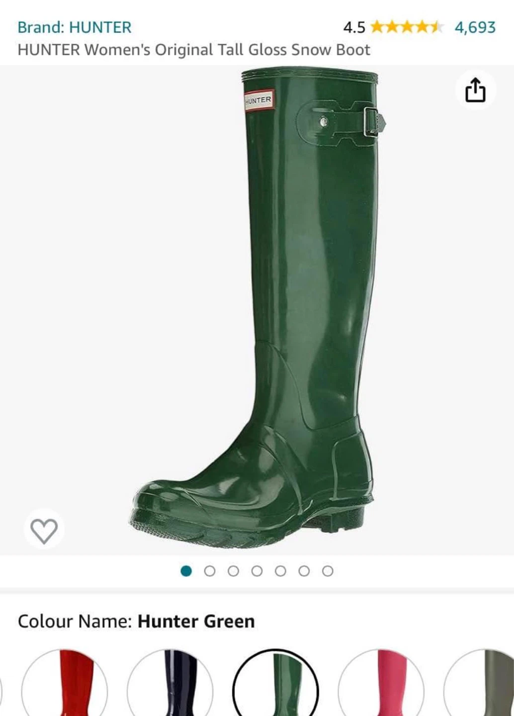 Green Hunter Boots - size US 6