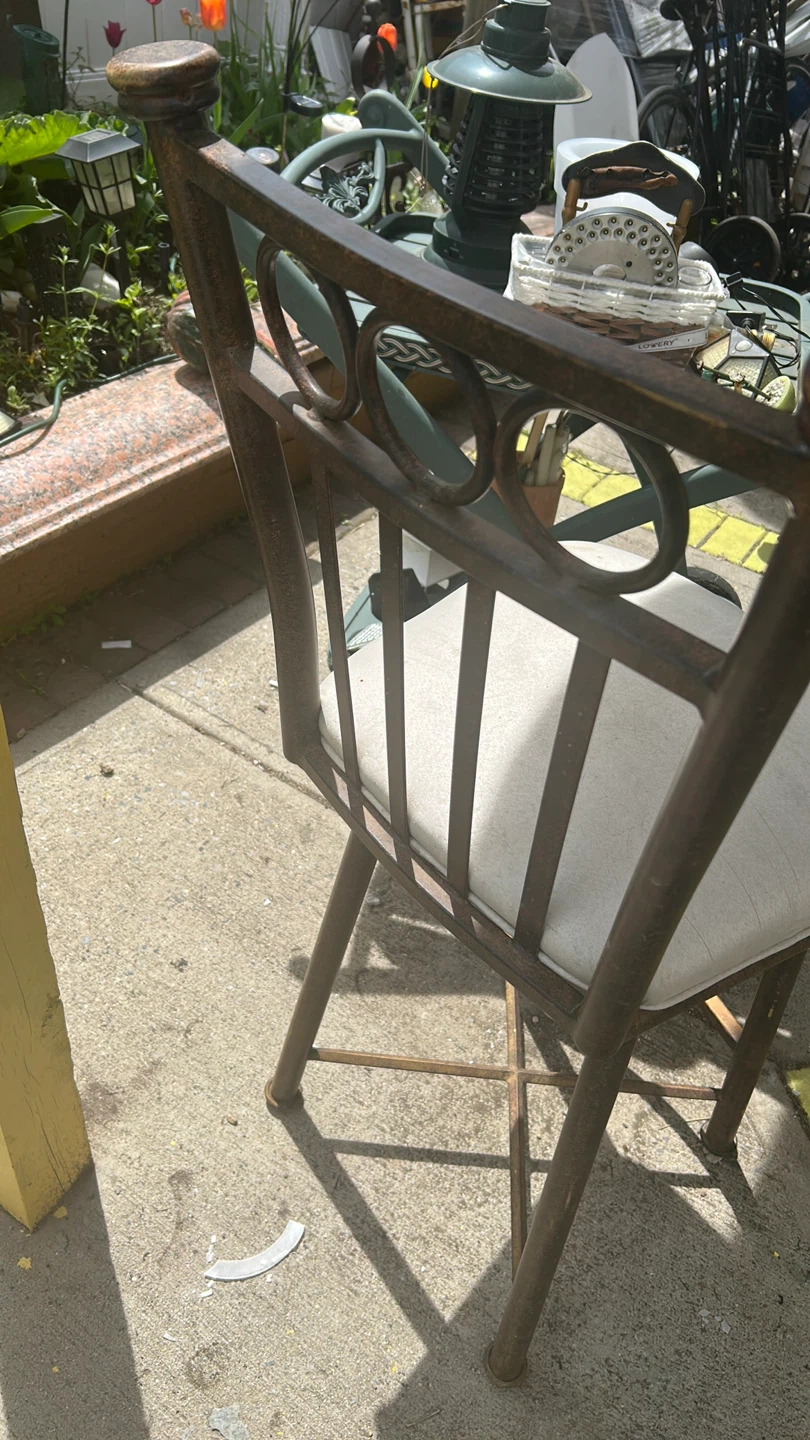 Metal Dining Chair with Padded Seat - photo 2