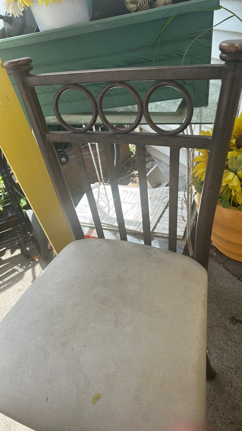 Metal Dining Chair with Padded Seat - photo 4