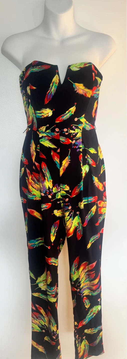 Combinaison bustier à plumes multicolores - photo 5