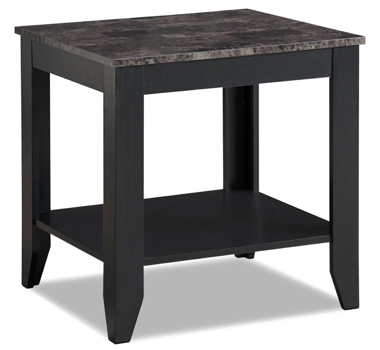 End Table with Faux Marble Top