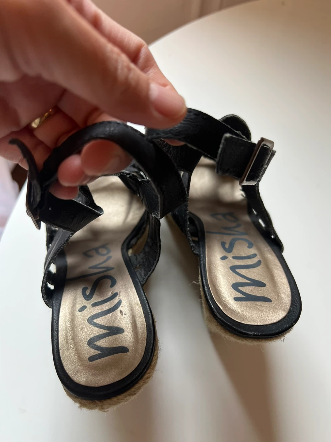 Black Espadrille Wedge Sandals - photo 4