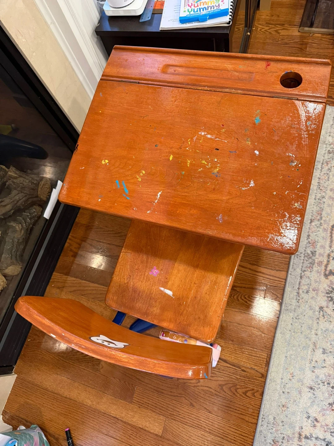 FREE Vintage Wooden School Desk and Chair Set