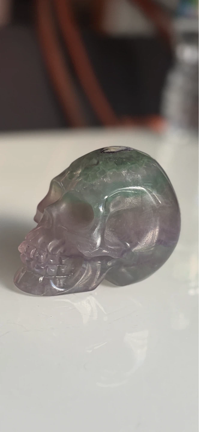 Carved Fluorite Crystal Skull - photo 5