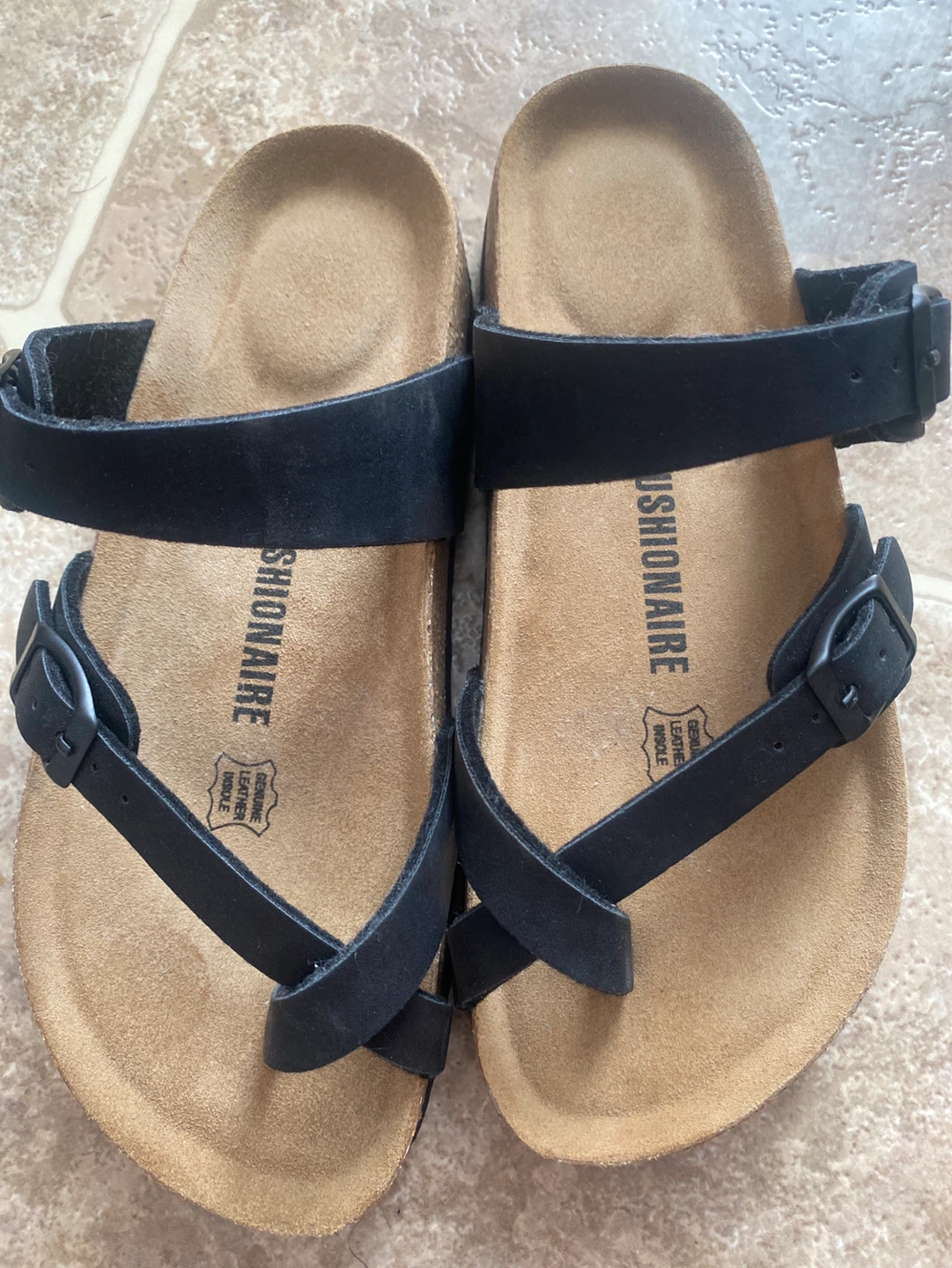 Cushionaire Women's Black Sandals Size 6M