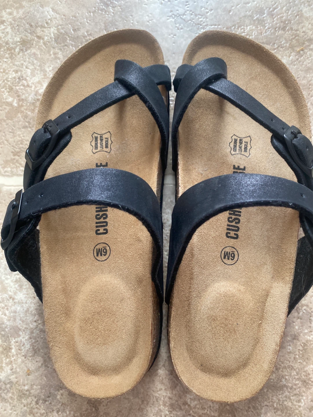 Cushionaire Women's Black Sandals Size 6M - photo 3