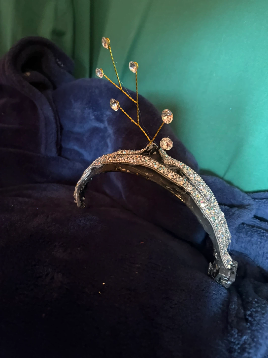 Sparkly Rhinestone Headband with Branch Detail - photo 3