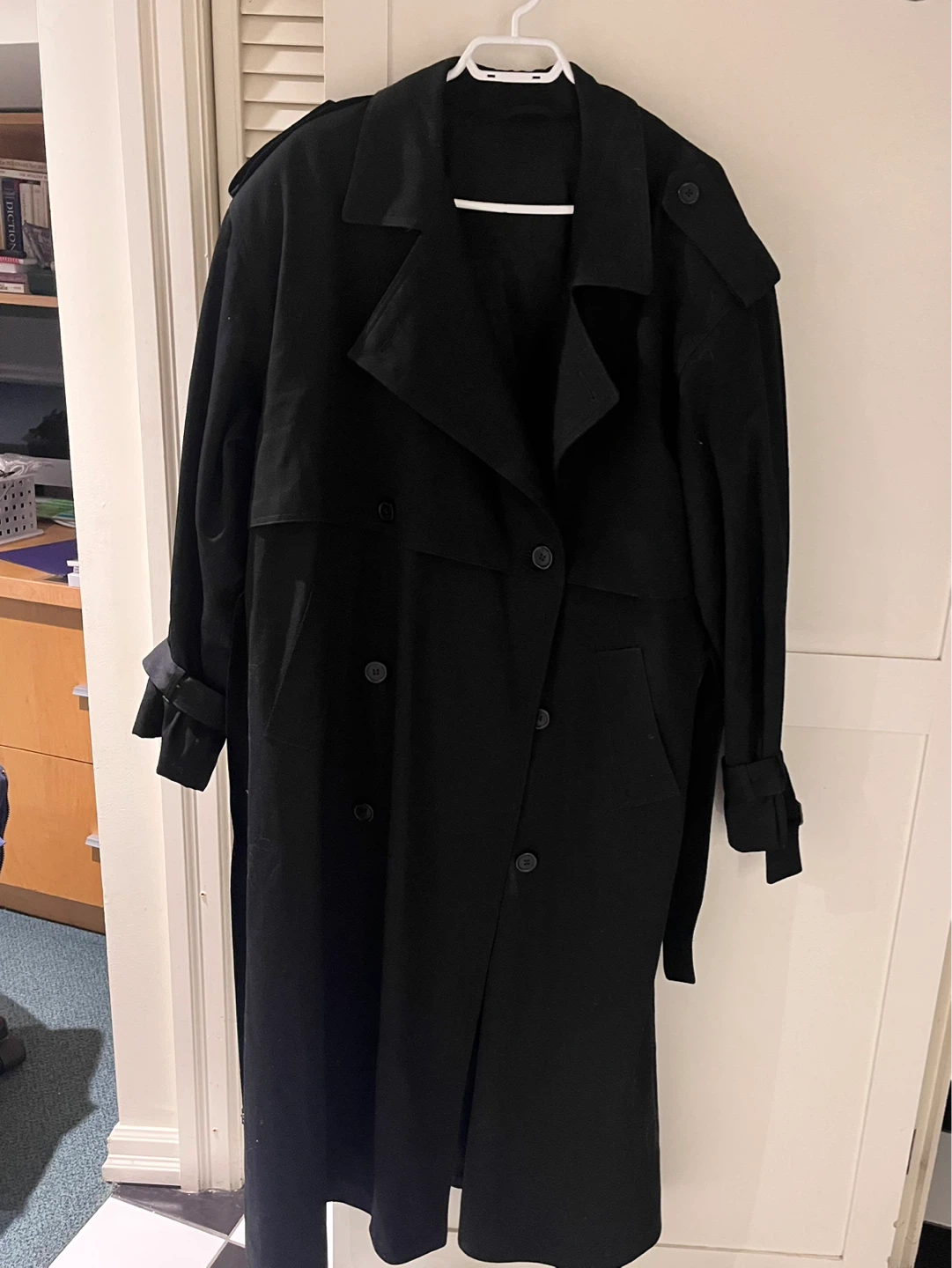 Paolo Barone Pure Virgin Wool Trench Coat - photo 5