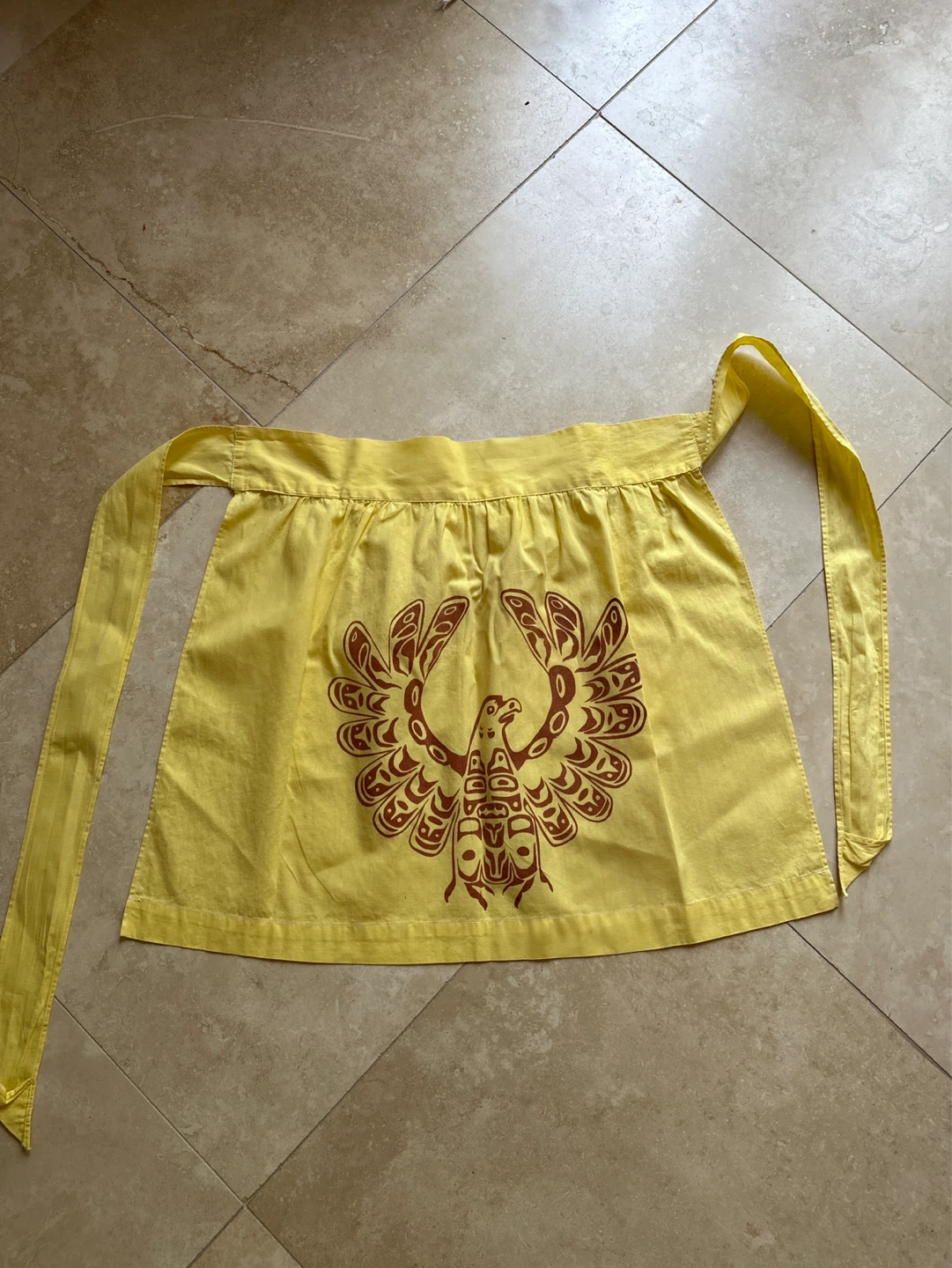 Yellow Apron with Eagle Design