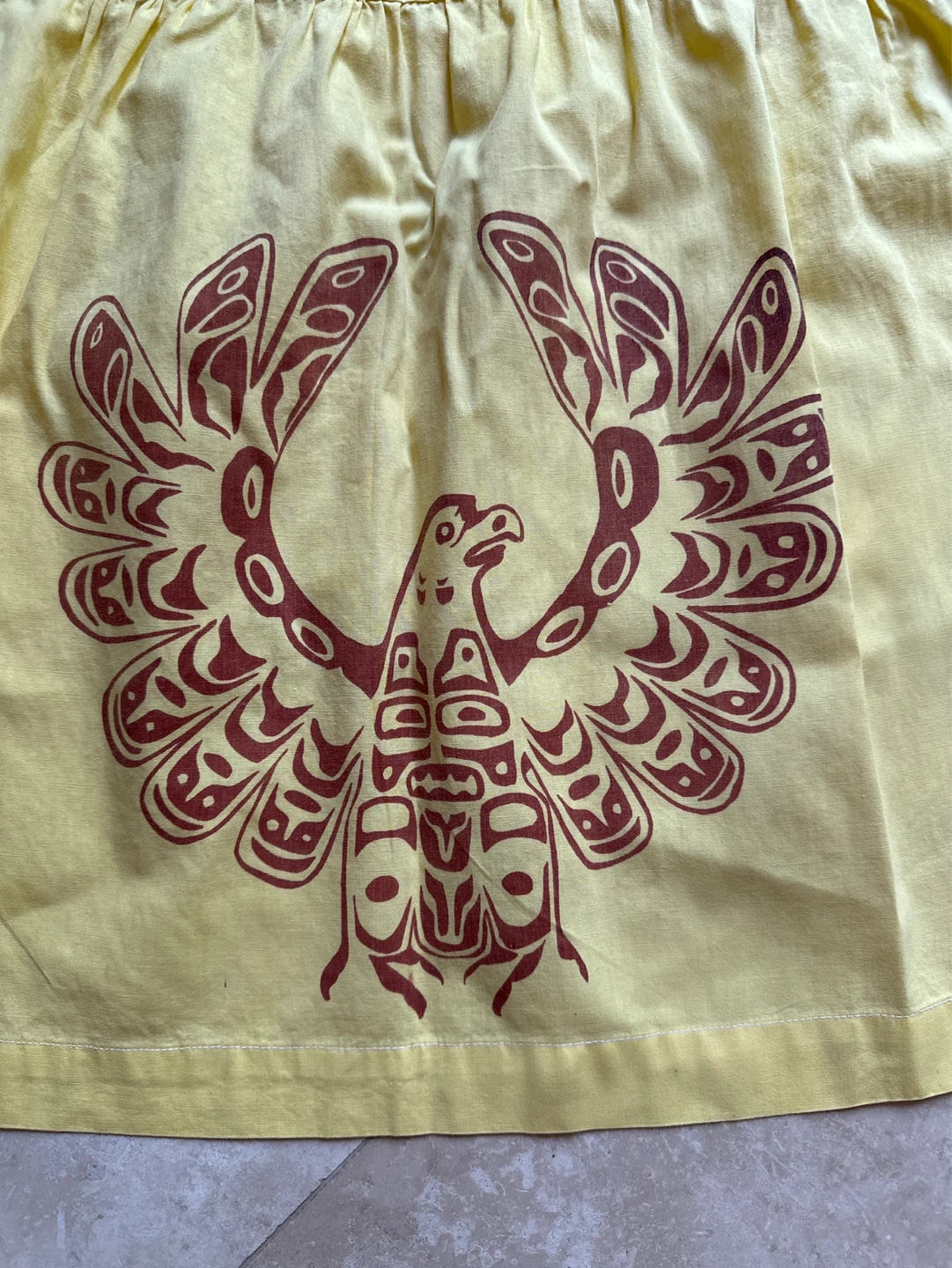 Yellow Apron with Eagle Design - photo 2