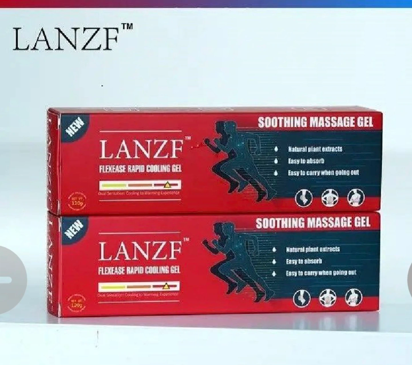 Pack of 2 pcs.LANZF Flexease Rapid Cooling Gel 120g