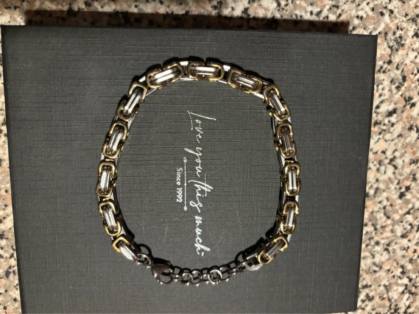 Silver and Gold Tone Chain Bracelet