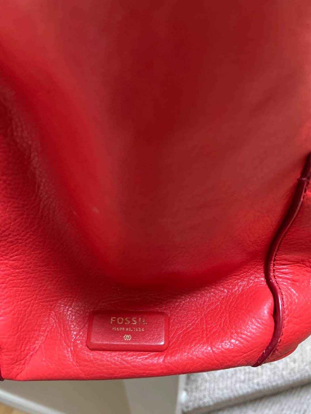 Fossil Red Leather Hobo Bag with Key Charm - photo 3