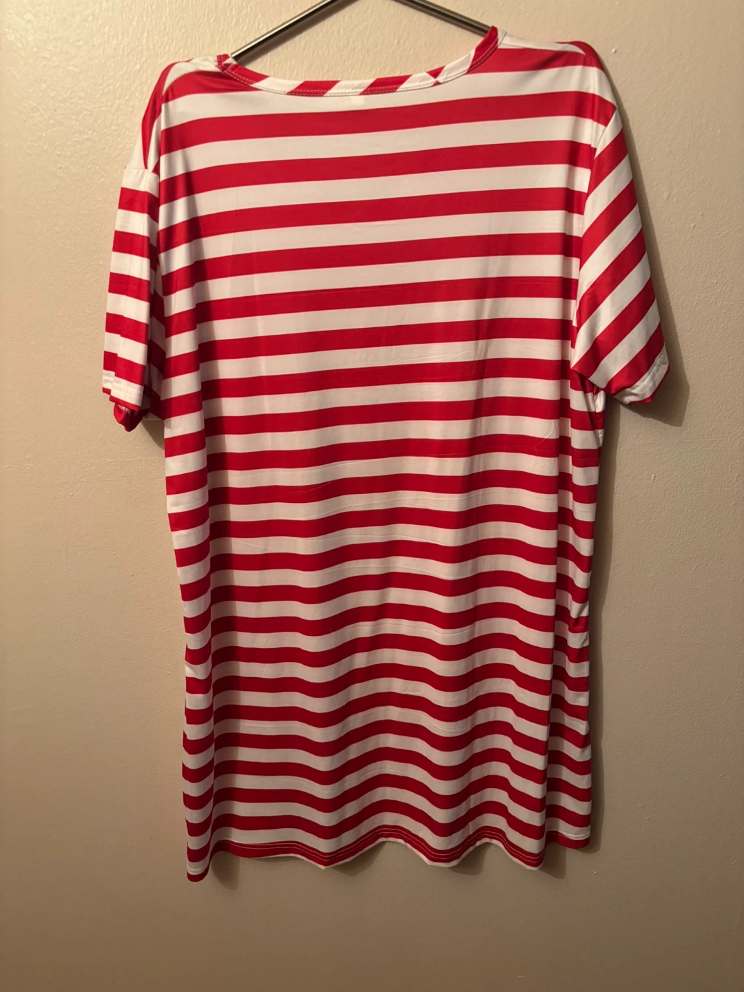 Red and White Striped T-Shirt 2XL - photo 3