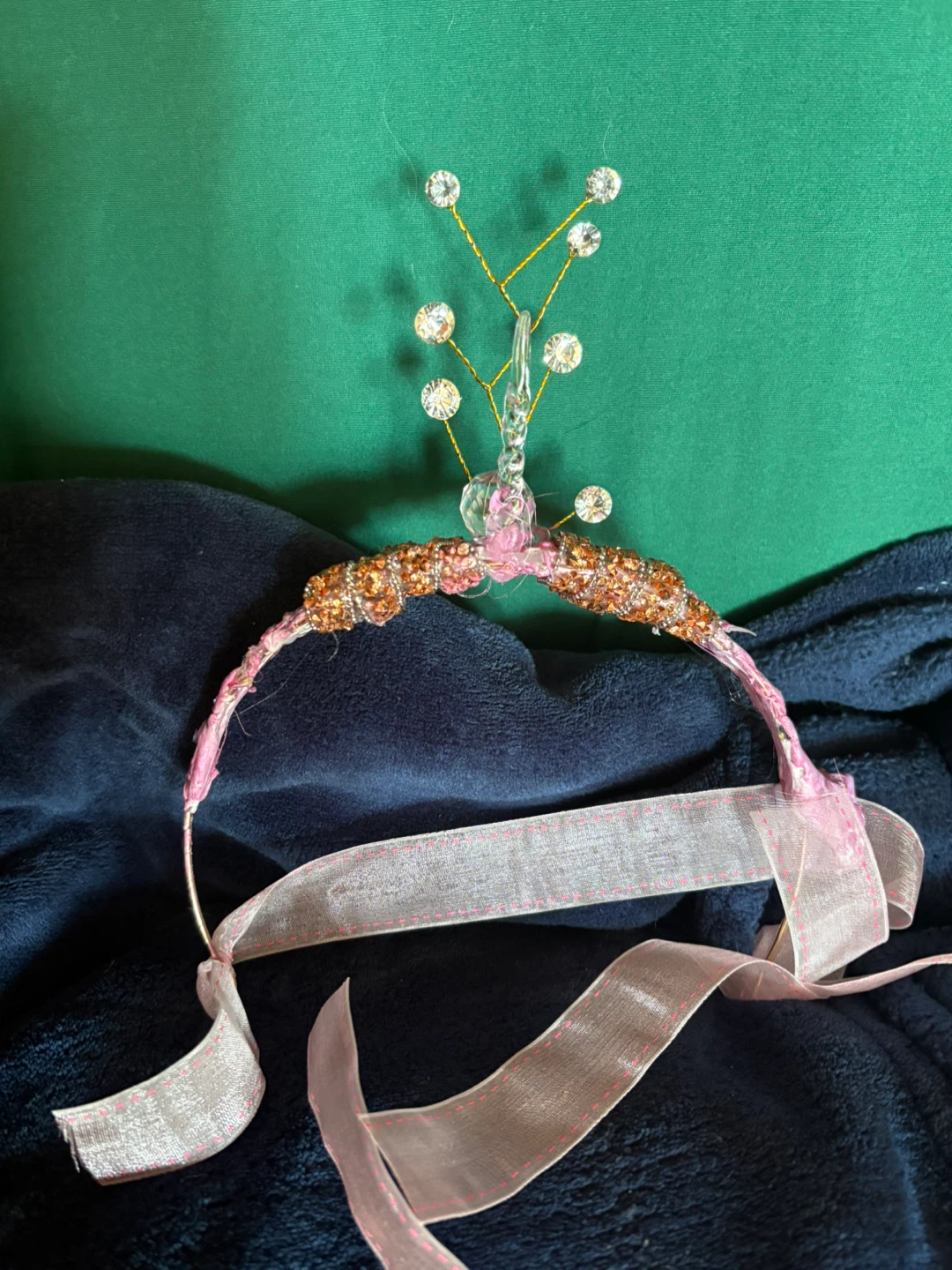 Handmade Crystal and Ribbon Headband - photo 3