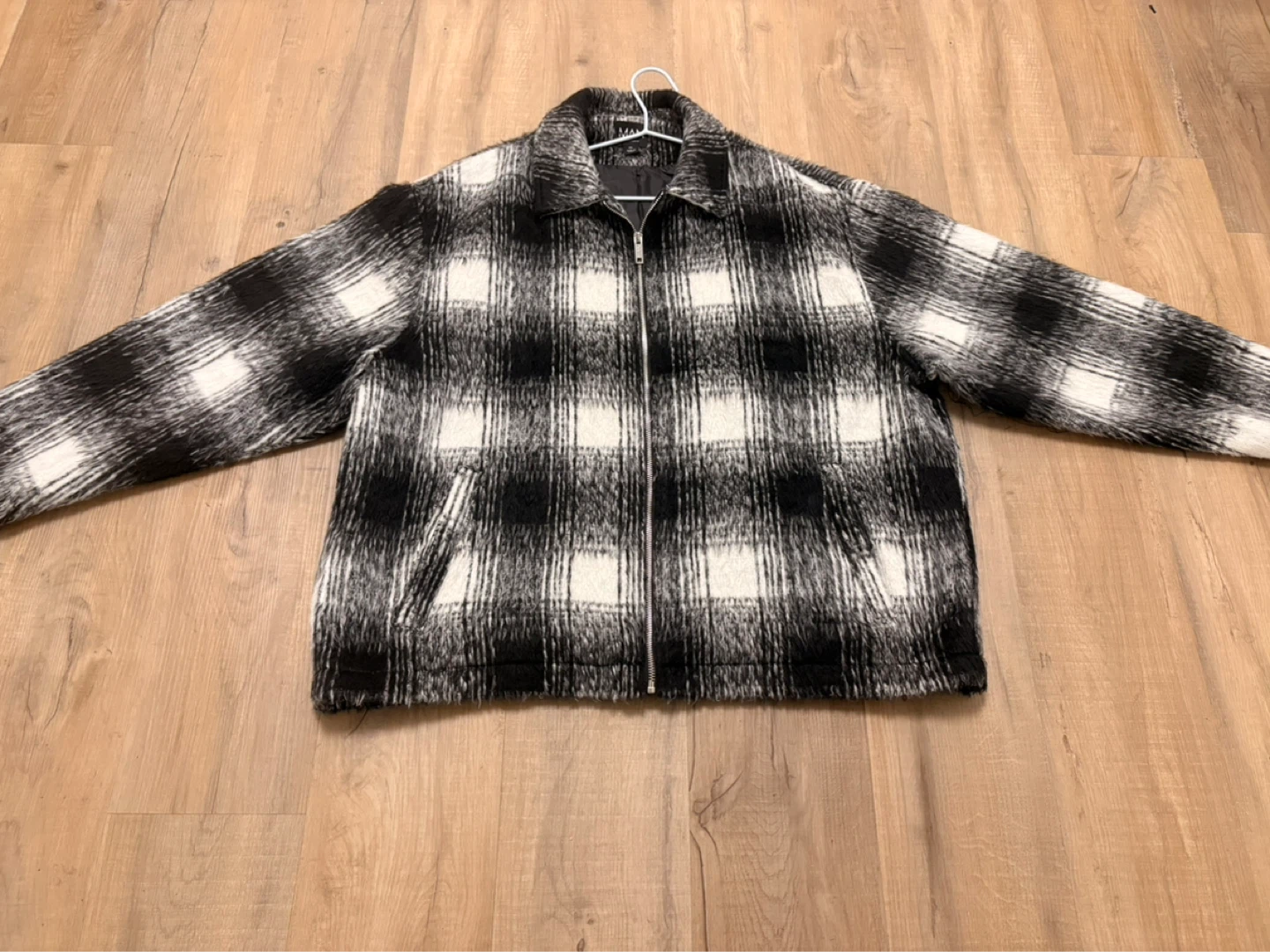 Varsity Jacket - Black and White Plaid - photo 3