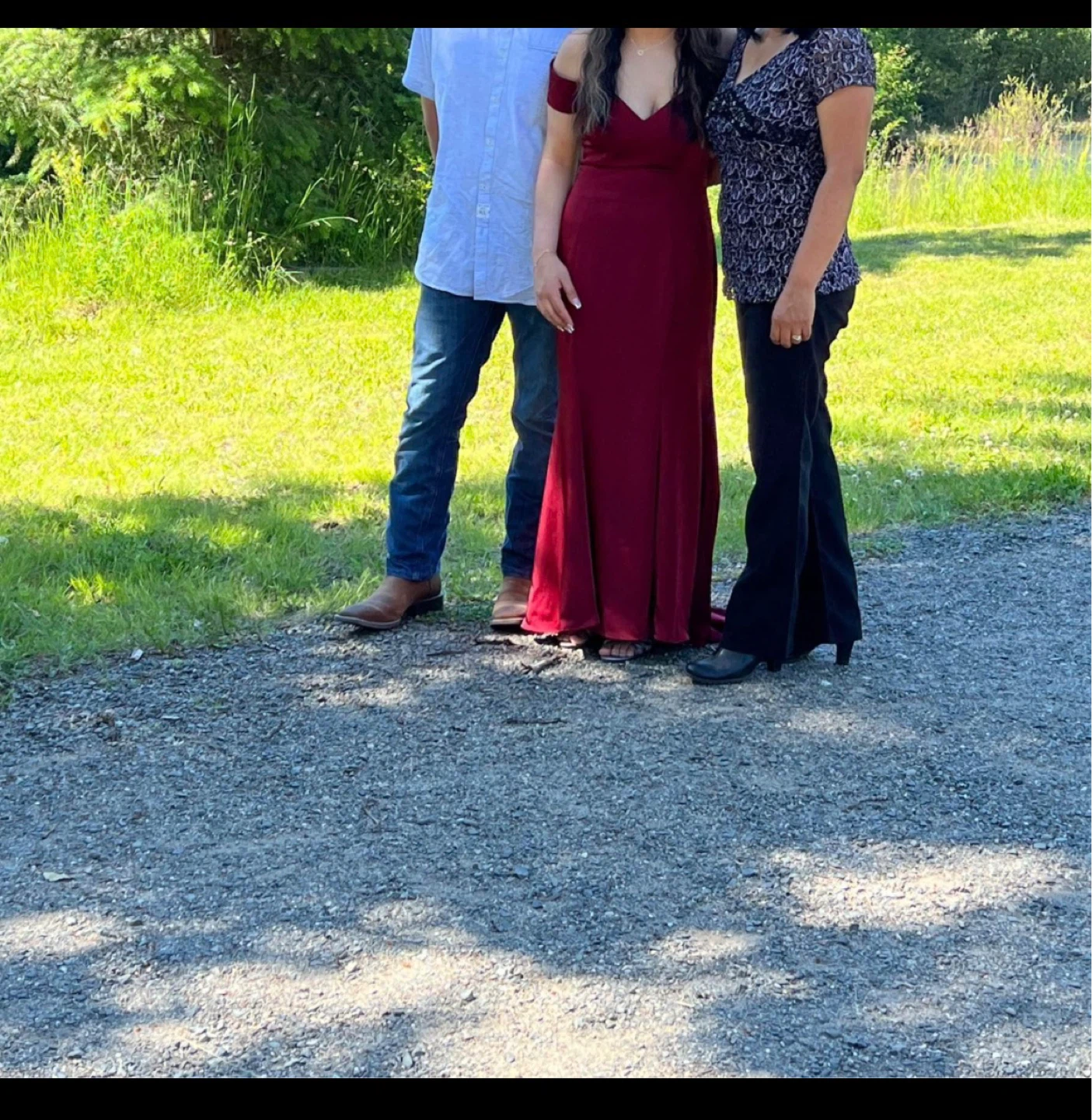 Red Off-the-Shoulder Formal Gown