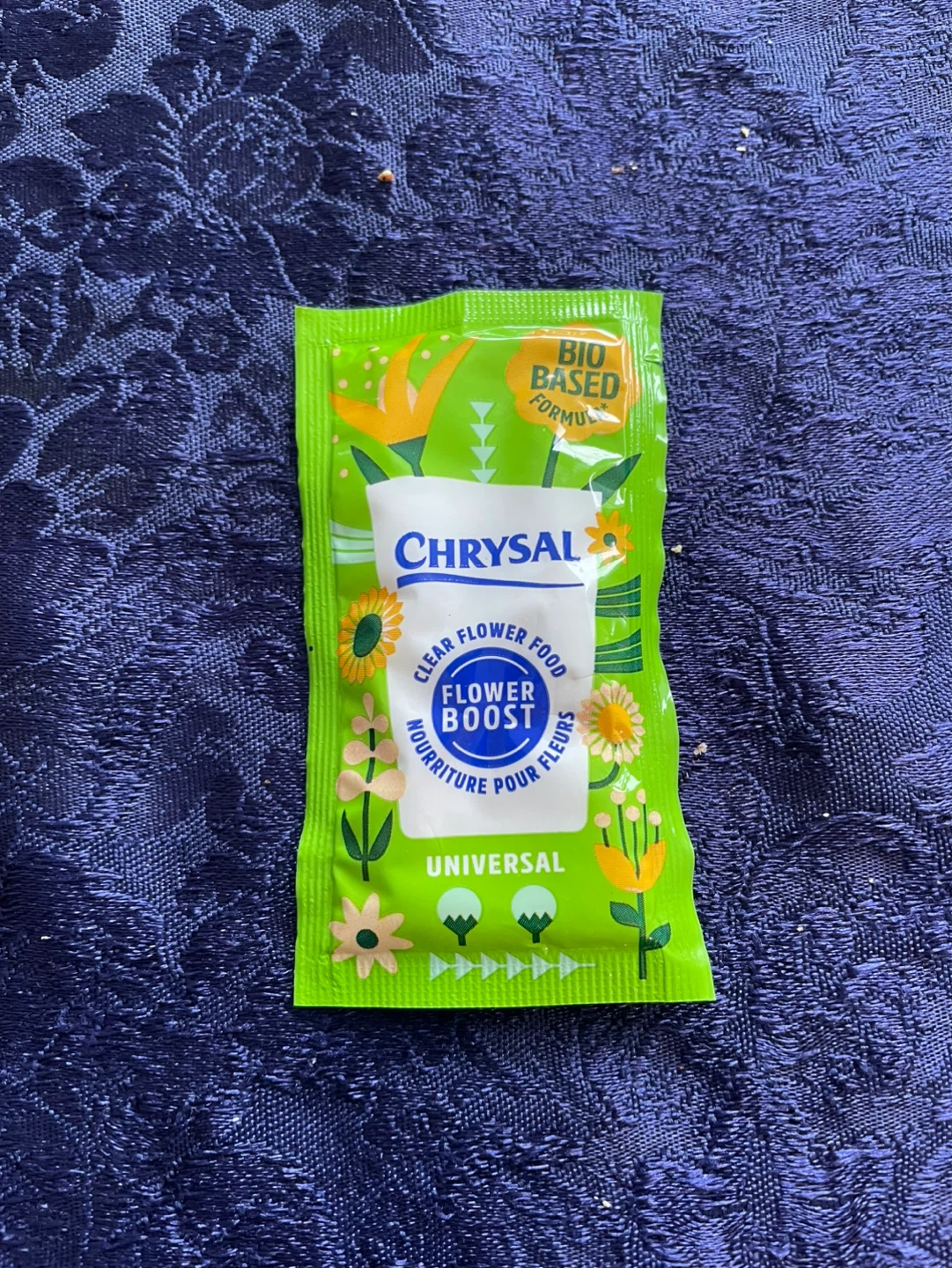 One small sack of Chrysal Flower Food - Universal Flower Boost