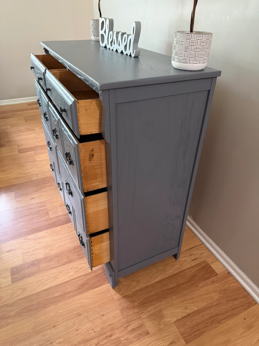 ✨🩶Gorgeous solid oak chest of drawers🩶✨ - photo 3