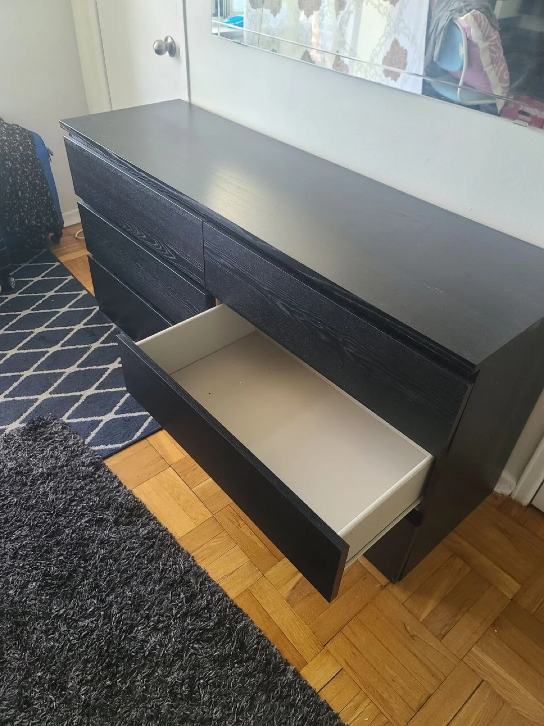 IKEA Black 6-Drawer Dresser - photo 2