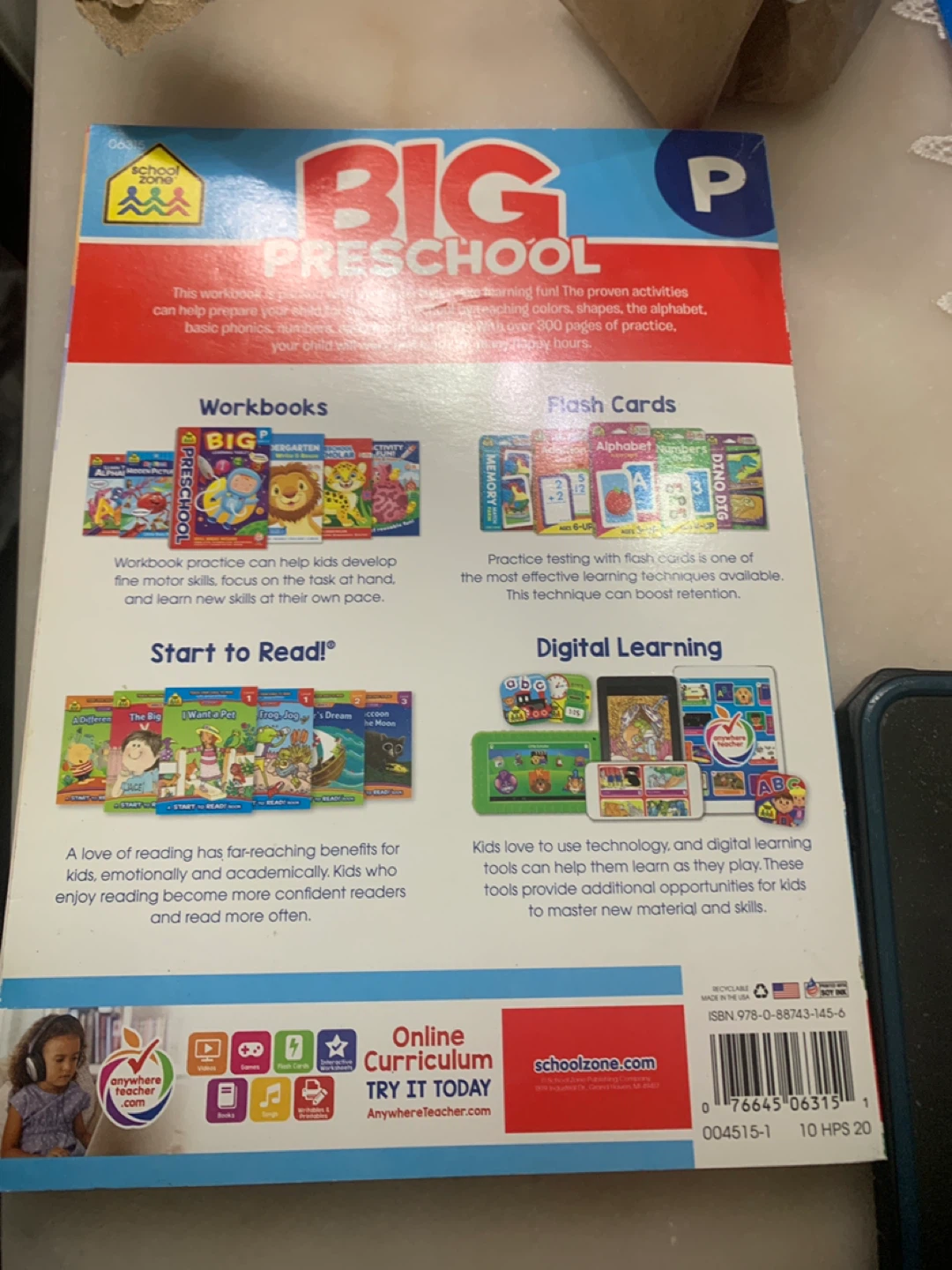 School Zone BIG Preschool Workbook Set