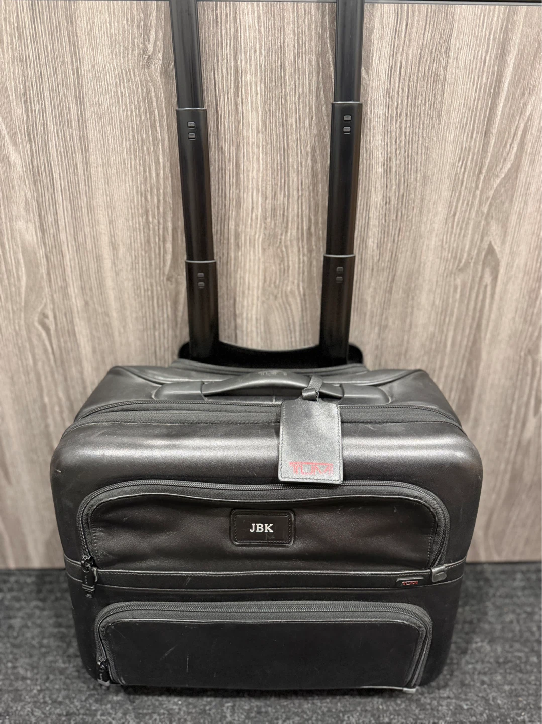 Tumi Black Leather Rolling Briefcase - photo 3
