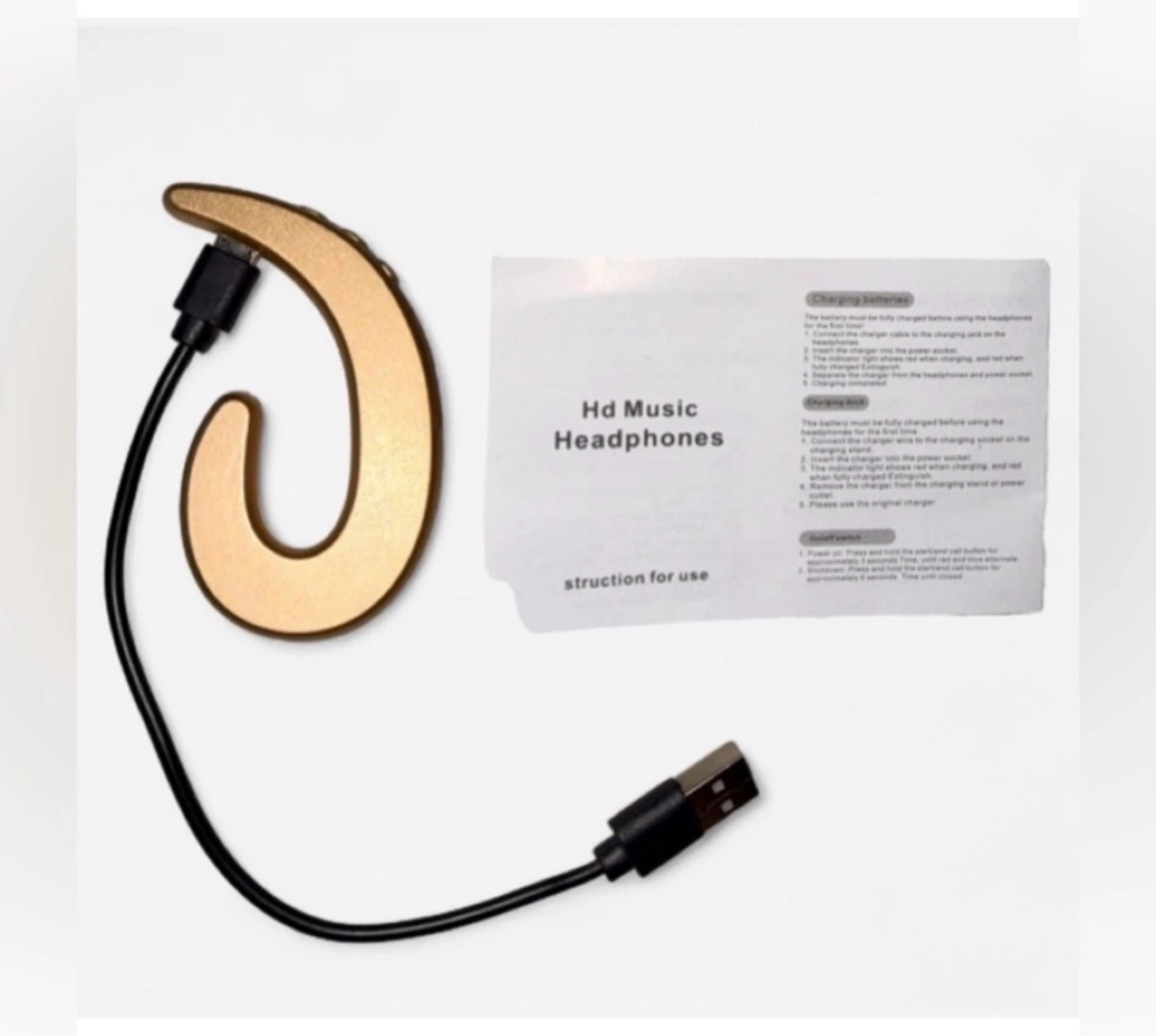 #freecycle NWOB Gold HD Music Bluetooth Headset Ear Piece