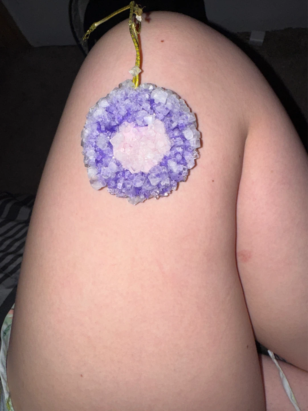 Purple Crystal Flower Ornament - photo 3