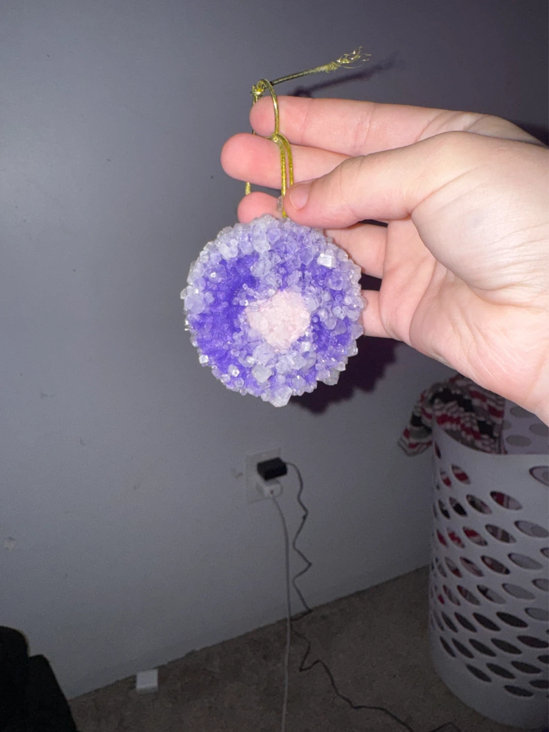 Purple Crystal Flower Ornament
