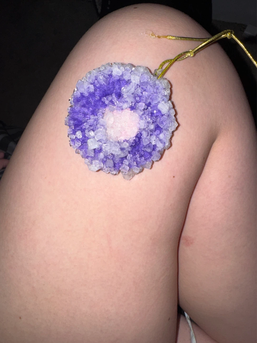 Purple Crystal Flower Ornament - photo 4