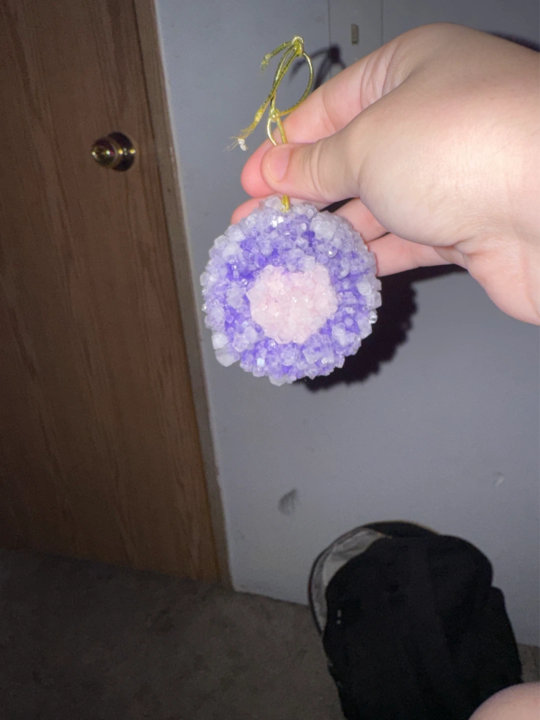 Purple Crystal Flower Ornament - photo 2
