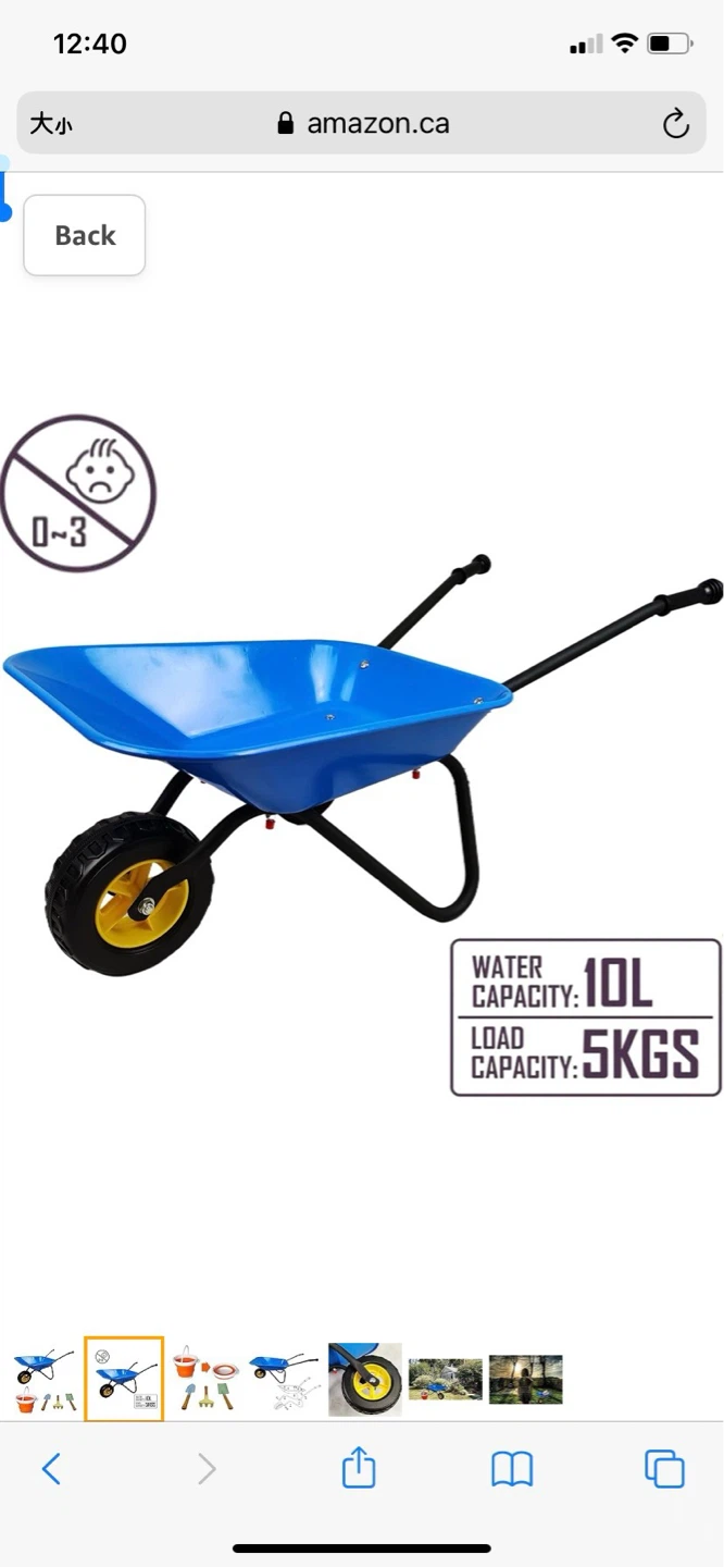 Blue Children's Toy Wheelbarrow - photo 5