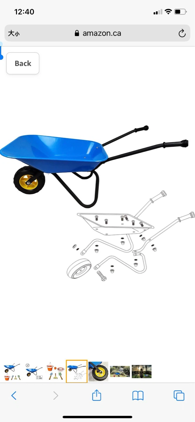 Blue Children's Toy Wheelbarrow