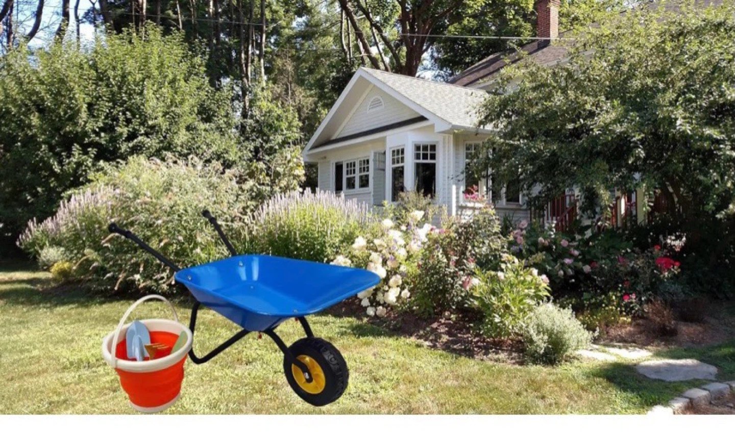 Blue Children's Toy Wheelbarrow - photo 2