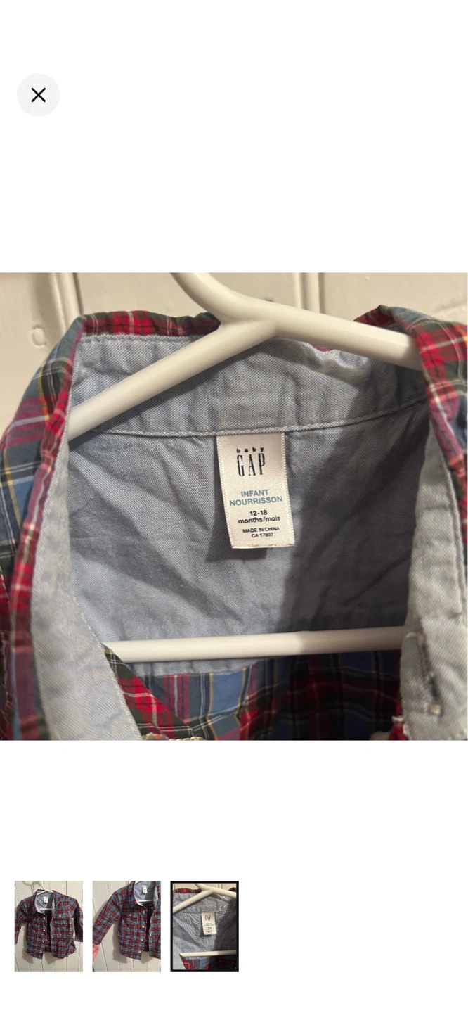 Baby Gap Plaid Button-Up Shirt - photo 3