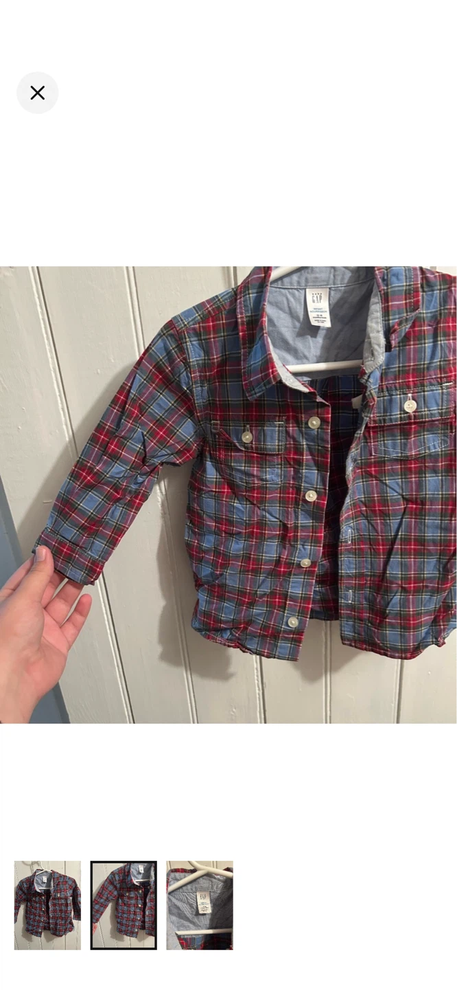 Baby Gap Plaid Button-Up Shirt - photo 2