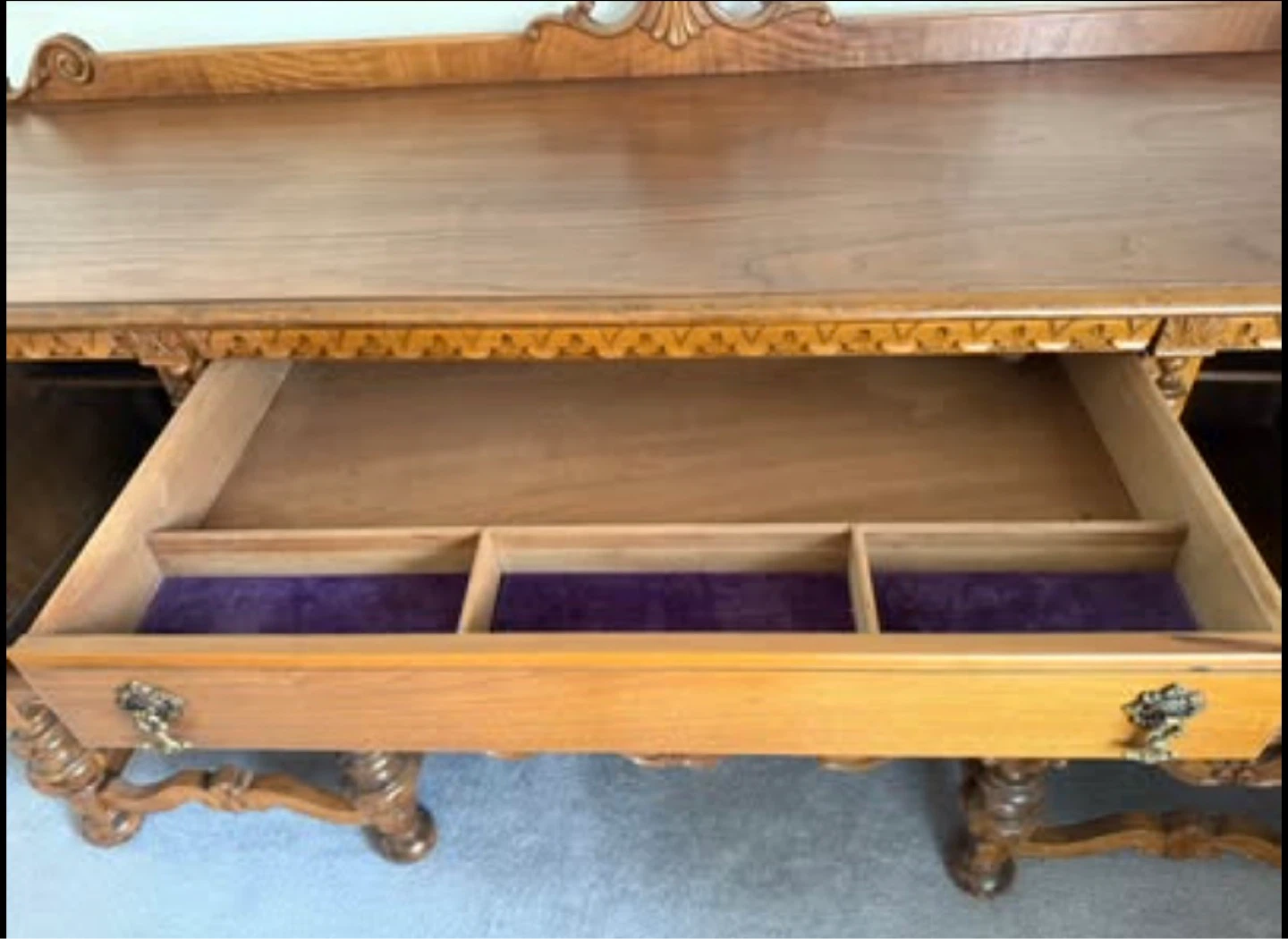 Antique Wooden Sideboard Buffet - photo 4