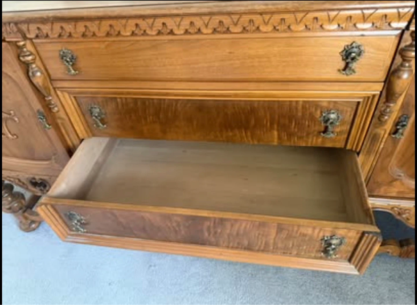 Antique Wooden Sideboard Buffet - photo 3