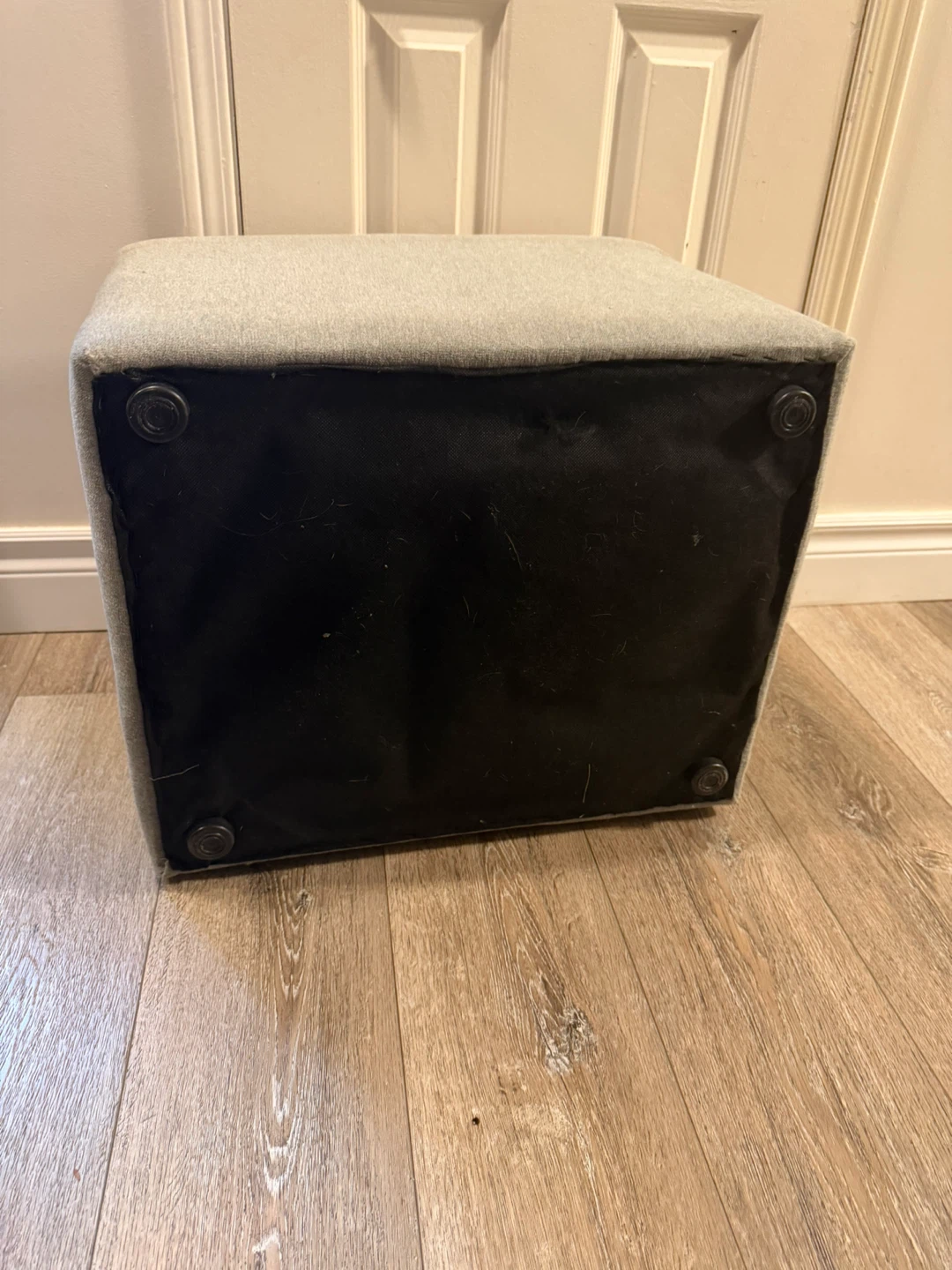 Grey Fabric Storage Ottoman Footrest - photo 5