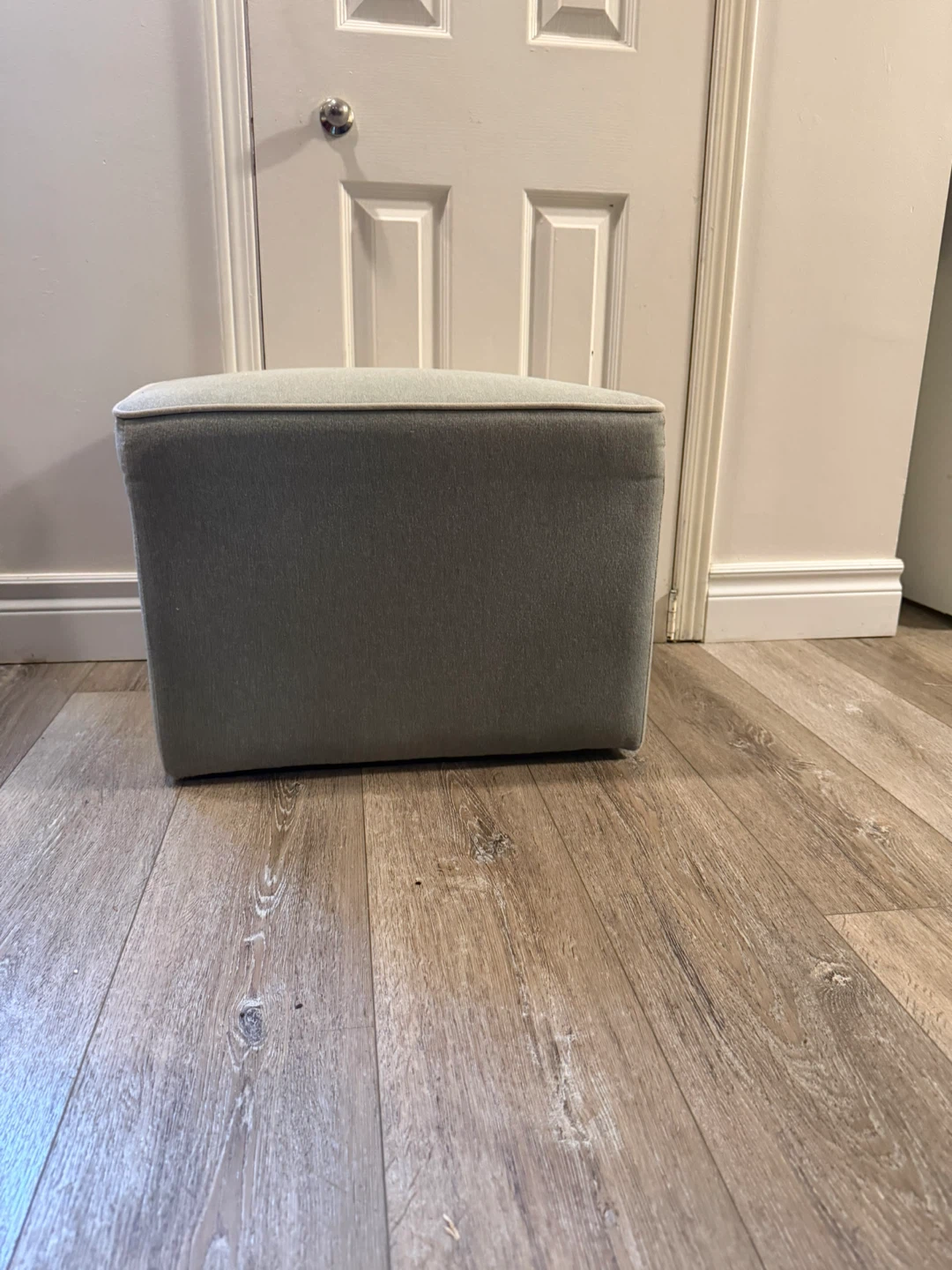 Grey Fabric Storage Ottoman Footrest - photo 4