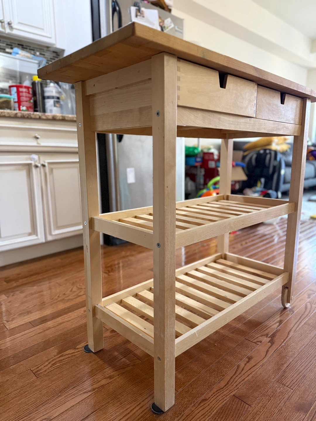 Wooden Kitchen Island with 2 Drawers - photo 3