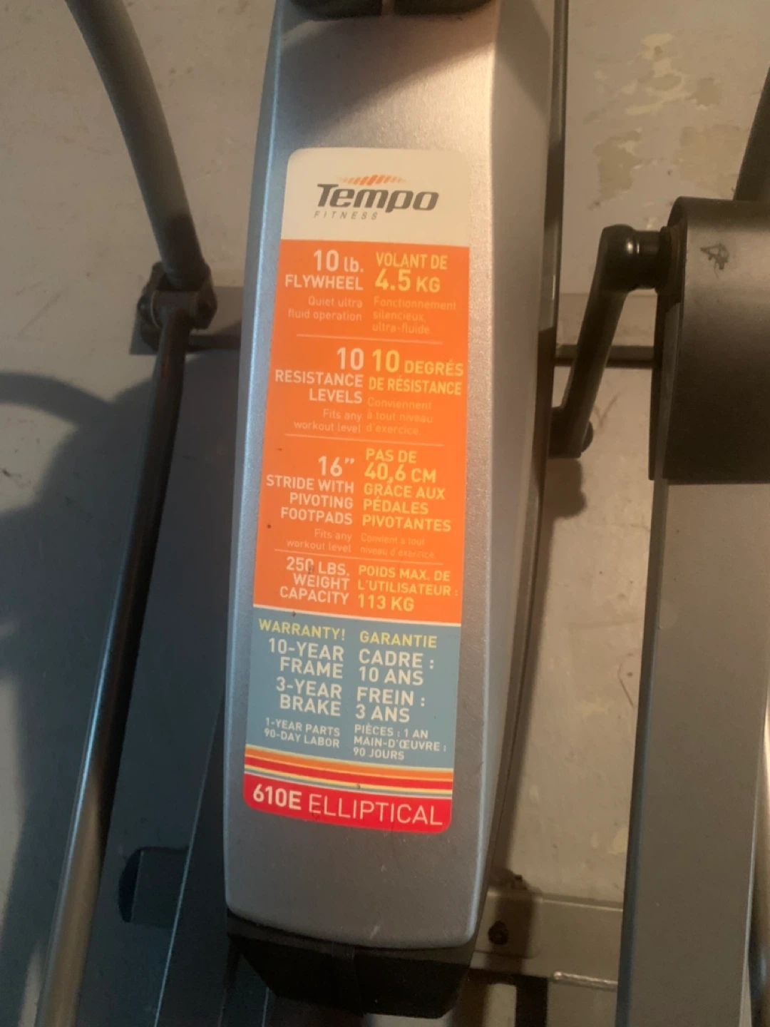 Tempo 610E Elliptical - photo 4