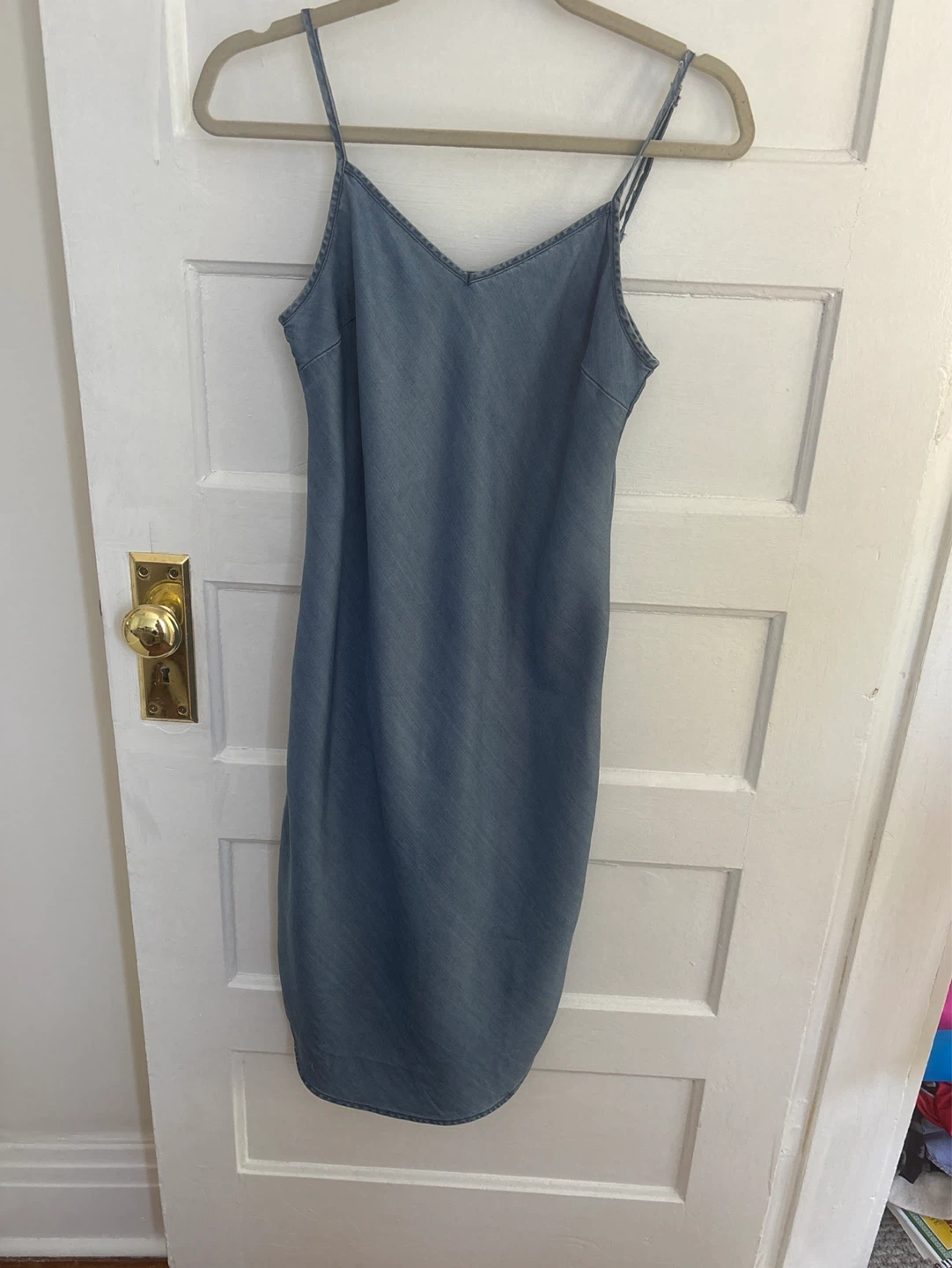 Gap Light Wash Denim Midi Slip Dress - photo 2