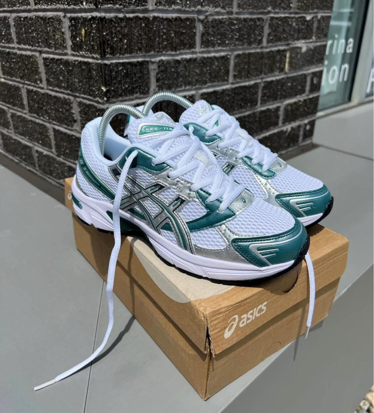 ASICS GEL-1130 Running Shoes White/Green - photo 2