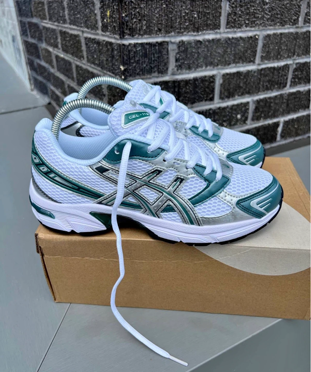 ASICS GEL-1130 Running Shoes White/Green