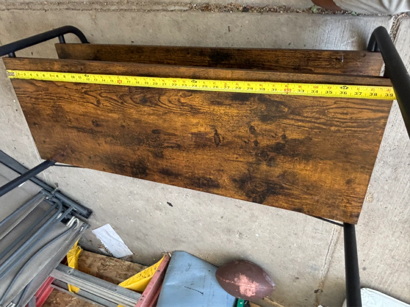 Industrial Style Garment Rack with Wood Shelves - photo 4