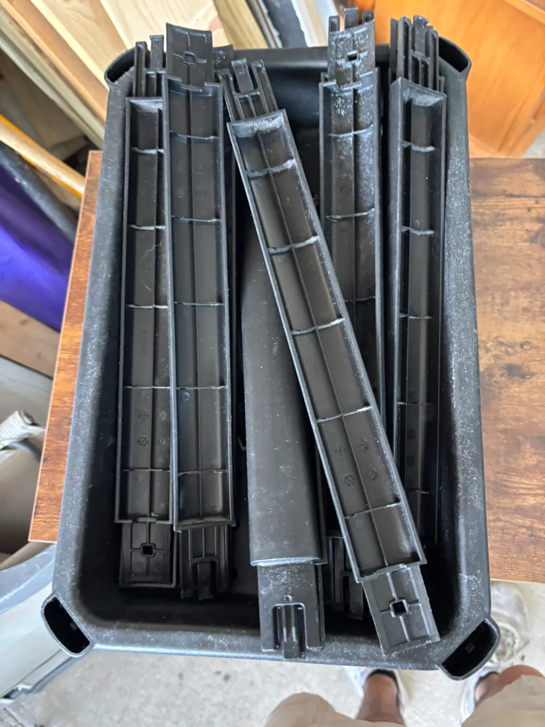 Black Plastic Storage Bin/shelves - photo 3