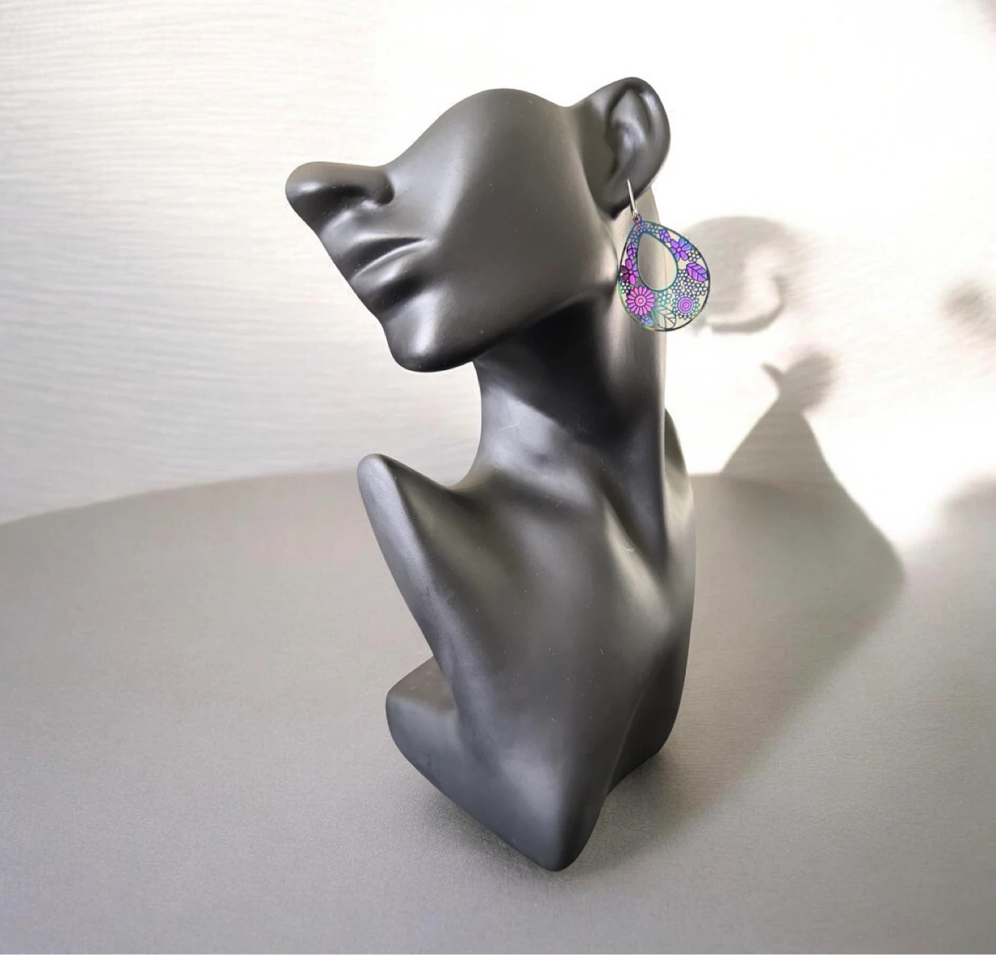 Teardrop Flower Dangle Earrings - photo 2